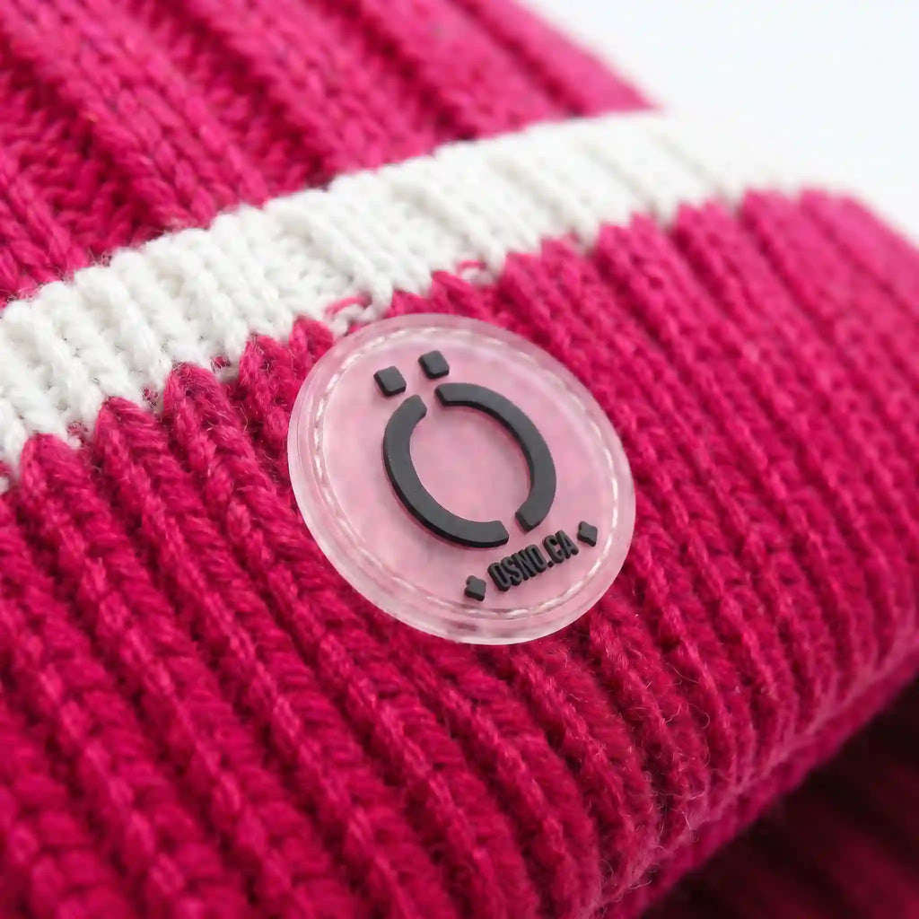 Fushia Stripe Tuque-1