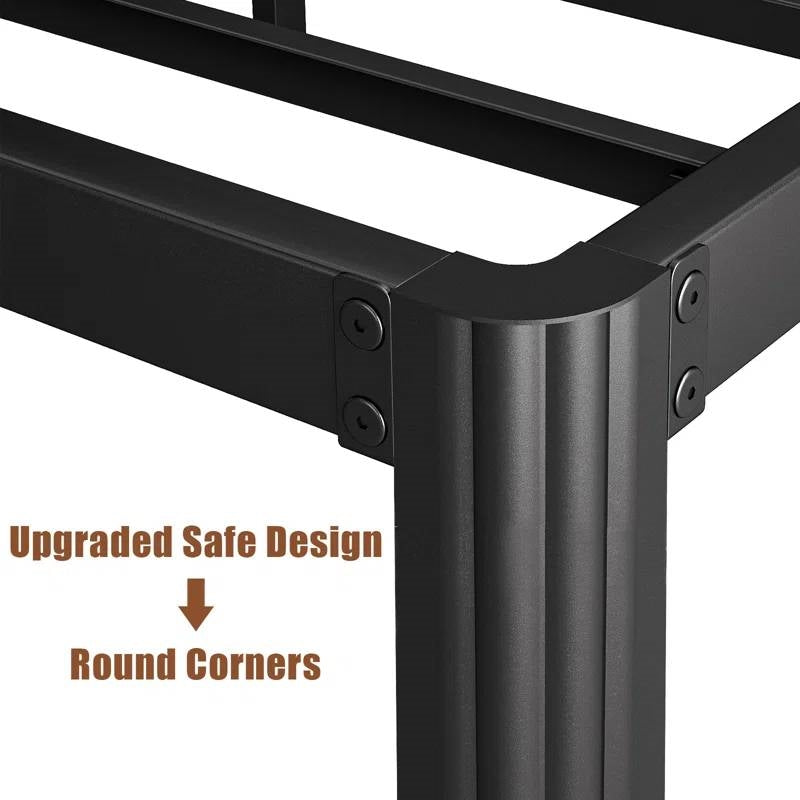 Queen Heavy Duty Metal Bed Frame with Round Edge Legs - 2,000 lb. Max Weight-2