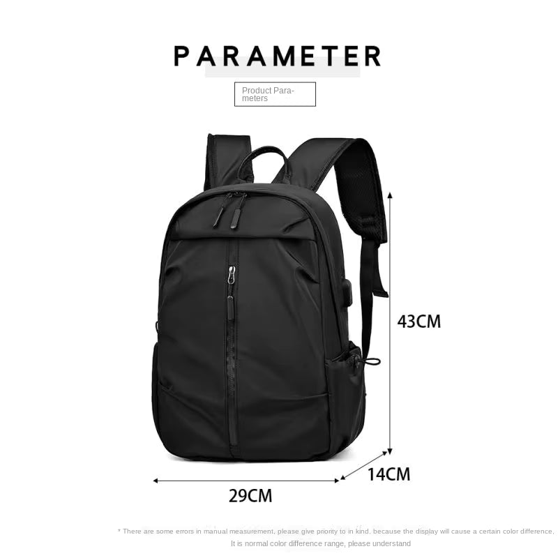 Waterproof Laptop Backpack Black-3