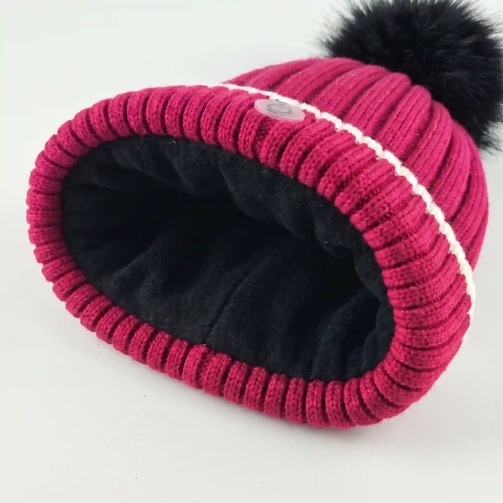 Fushia Stripe Tuque-2